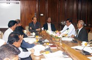 Governor in a meeting with the law and Order Enforcement Agencies regarding fake note prevention issue