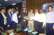 Managing Director of Prime Finance and Investment Ltd. donates books for Bangladesh Bank High School worth tk.2 lac recently in presence of Governor Dr. Atiur Rahman