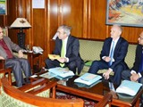 Dr. Michael Bornmann Ges and Dr. Harbert Baumgartner paid a courtesy call on BB Governor Dr.Atiur Rahman at his office
