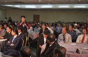 A small entrepreneur delivering his opinion regarding SME in the discussion meeting held at hotel Sea Gull in Cox