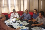 General Manager of SME & SPD Sukamal Sinha Choudhury in a meeting with the representative of Rangamati chamber & commerce