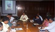 BB Governor Dr. Atiur Rahman, Deputy Governors and other high officials at a meeting on Bangladesh Bank Porikroma.